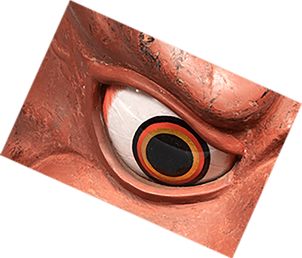 阿形仁王像 復元後の右目